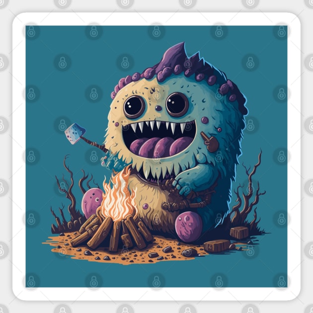 Marshmallow Monster Sticker by Poge